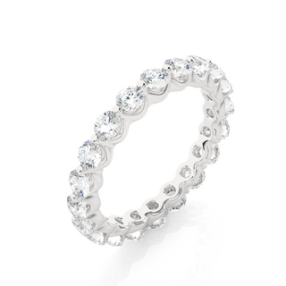 Floating Moissanite Wedding Ring For Women silver
