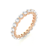 Load image into Gallery viewer, Floating Moissanite Wedding Ring For Women rose gold
