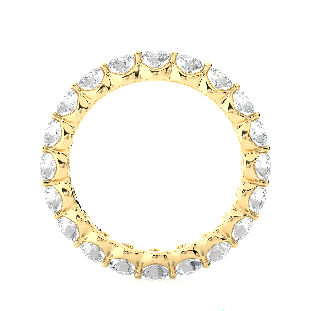 Floating Moissanite Wedding Ring For Women yellow gold