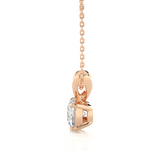 Load image into Gallery viewer, 1 Carat Round Moissanite Solitaire Pendant in Rose Gold
