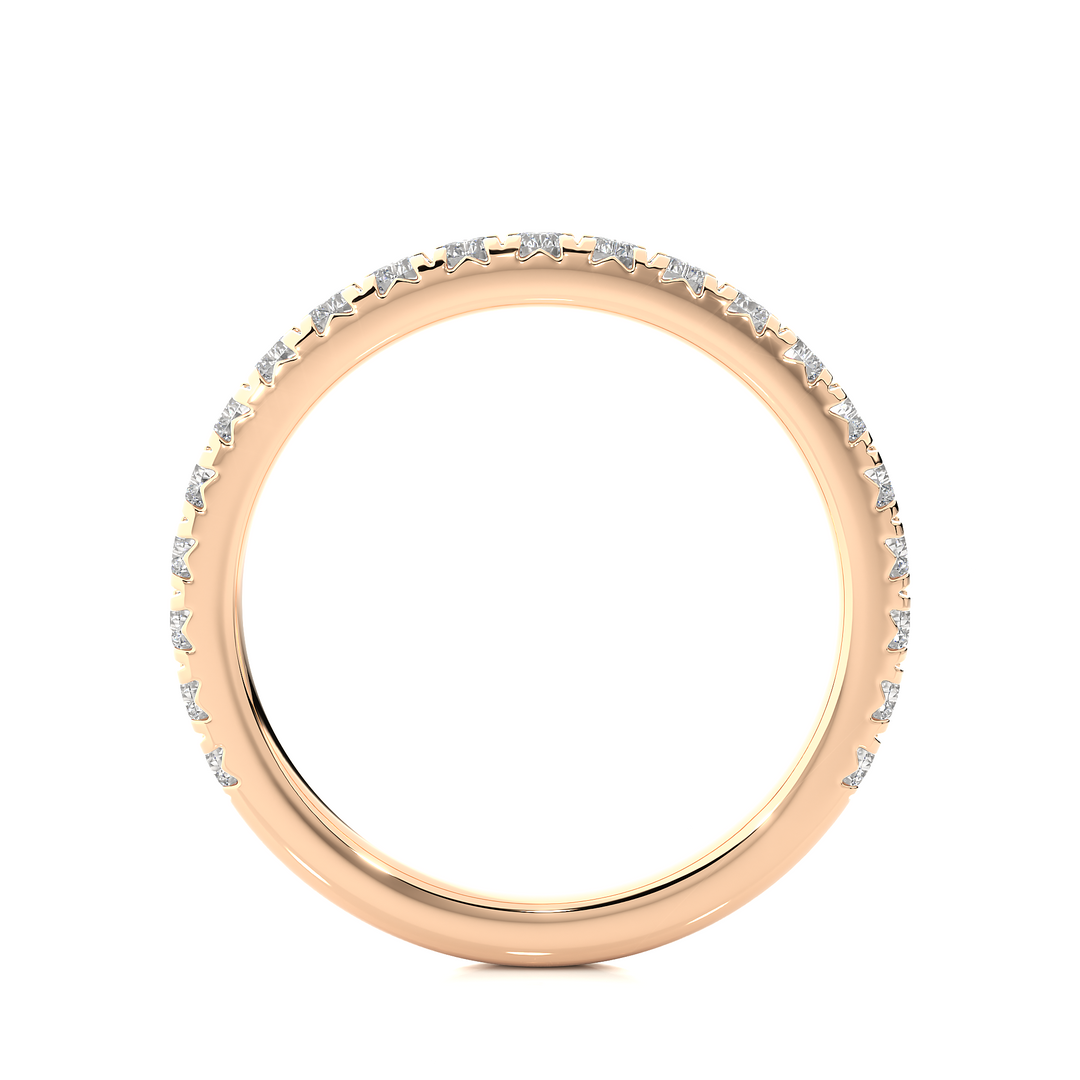 1 Carat Moissanite Eternity Band In Rose Gold