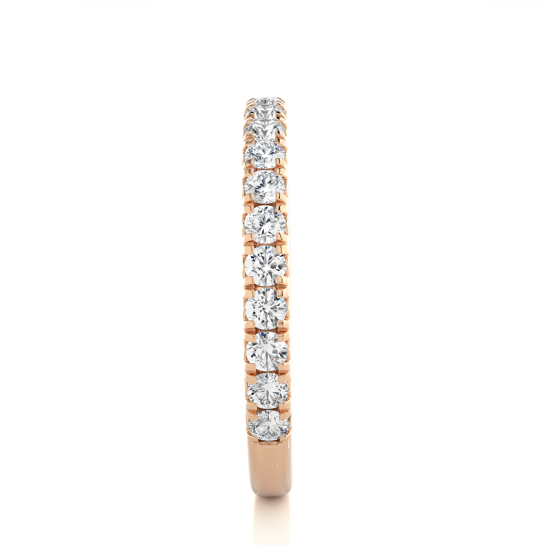 1 Carat Moissanite Eternity Band In Rose Gold