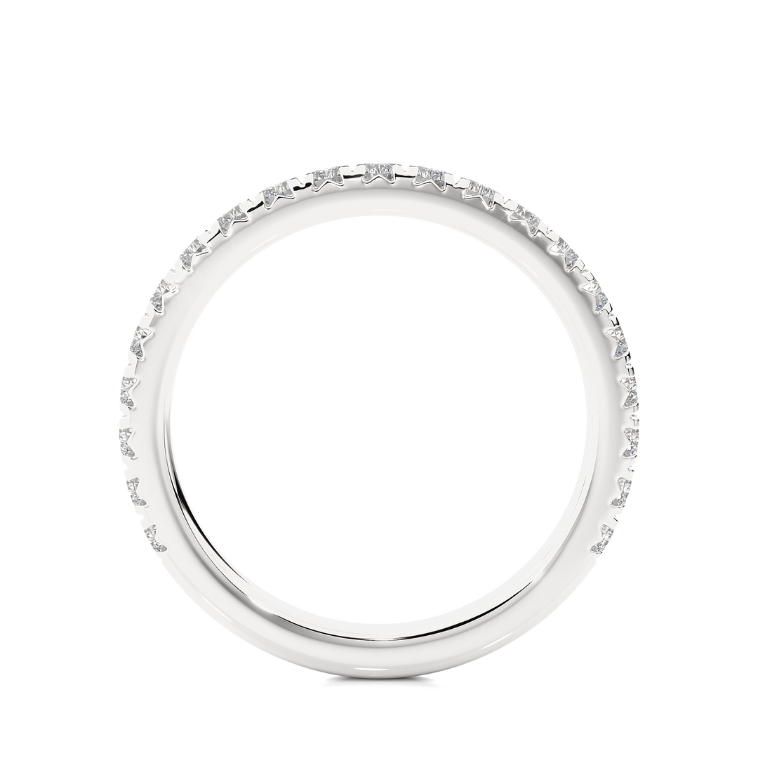 1 Carat Moissanite Eternity Band In Silver
