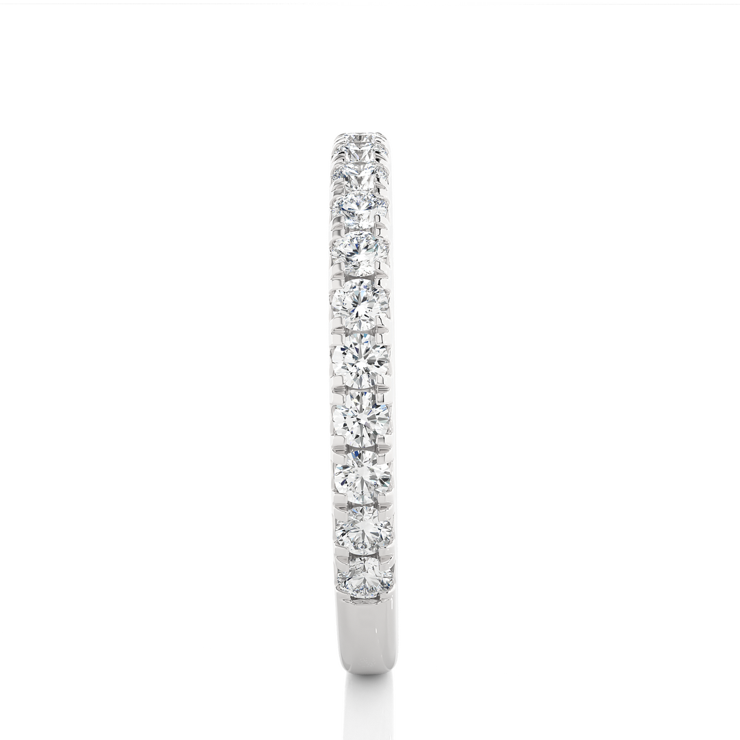 1 Carat Moissanite Eternity Band In Silver