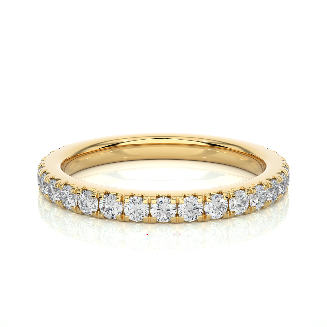 1 Carat Moissanite Eternity Band In Rose Gold