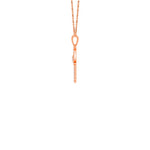 Load image into Gallery viewer, 0.50 Carat Round Cut Moissanite Hamsa Pendant in Rose Gold
