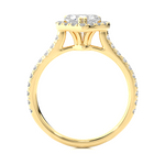 Load image into Gallery viewer, Heart-Stone Halo with Accents Wedding Ring yellow gold
