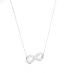 Load image into Gallery viewer, Infinity Round Stone Moissanite Pendant silver
