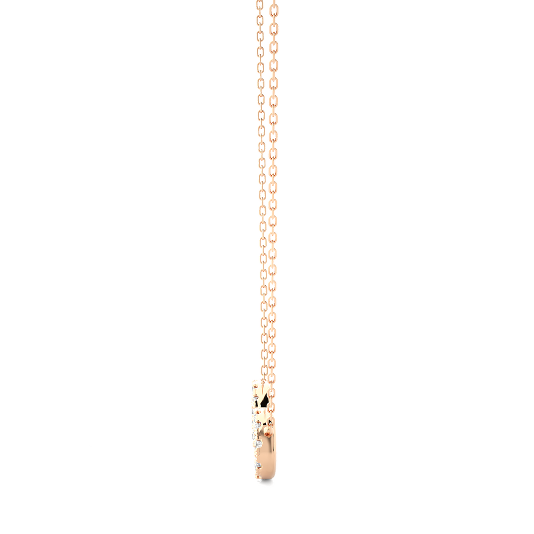 Infinity Round Stone Moissanite Pendant rose gold