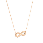 Load image into Gallery viewer, Infinity Round Stone Moissanite Pendant rose gold

