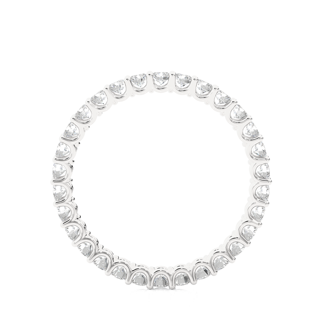 Infinty Round shape Moissanite Ring white gold