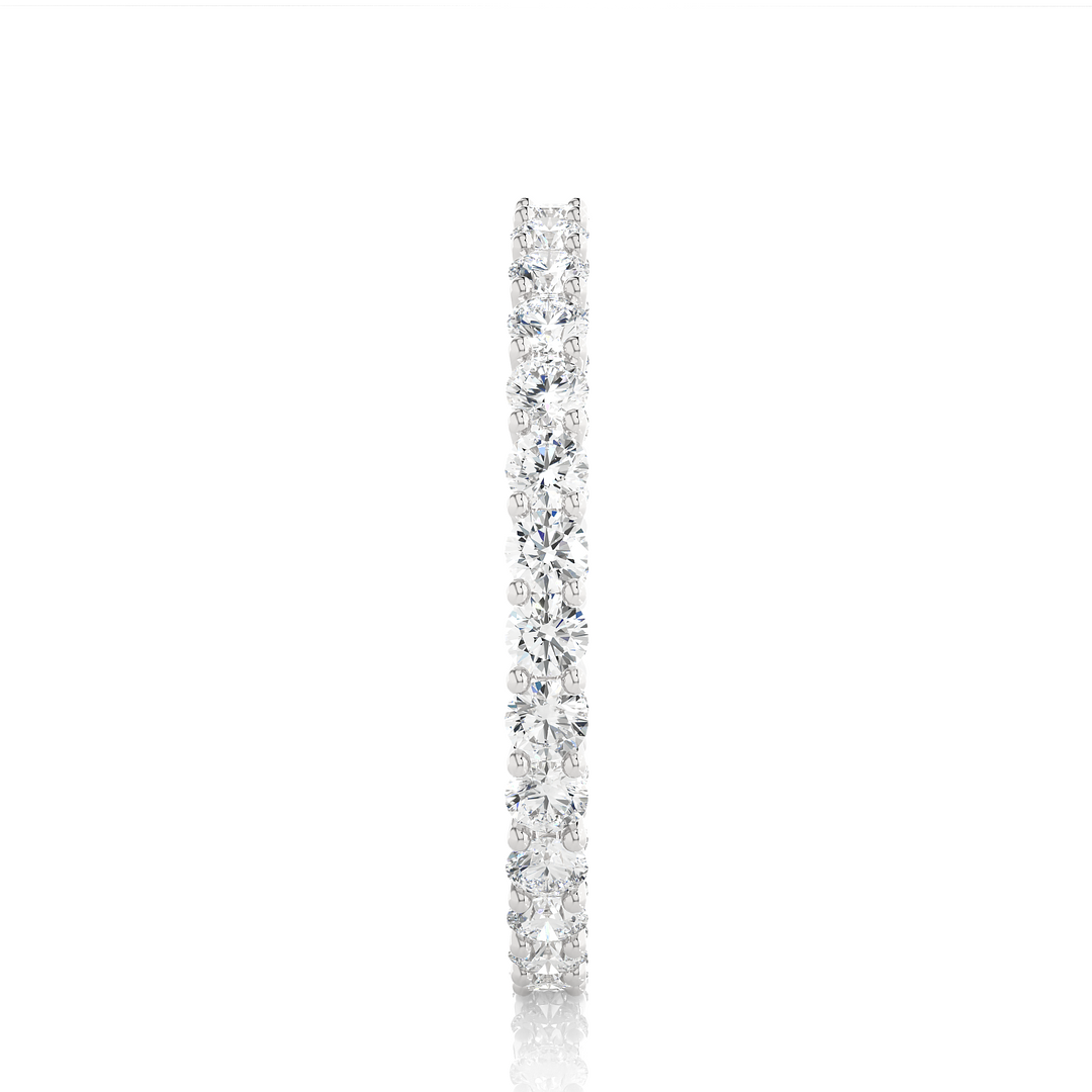 1 Carat Round Shape Moissanite Infinity Wedding Band In White Gold