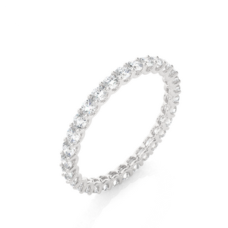 Infinty Round shape Moissanite Ring silver