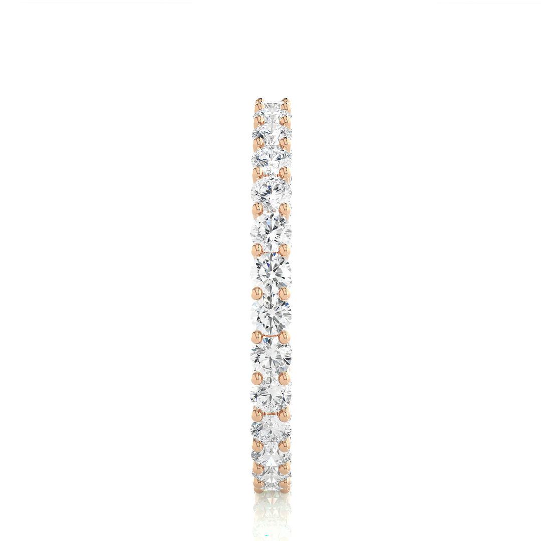 1 Carat Round Shape Moissanite Infinity Wedding Band In Rose Gold