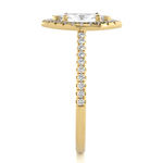 Load image into Gallery viewer, 1.50 Ct Marquise Cut Moissanite Halo Engagement Ring In Yellow Gold
