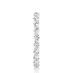 Load image into Gallery viewer, 1 Ct Round Cut Moissanite Bar Setting Wedding Band In White Gold

