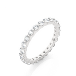 Load image into Gallery viewer, Moissanite Bar Setting Wedding Ring white gold
