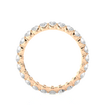 Load image into Gallery viewer, Moissanite Bar Setting Wedding Ring rose gold
