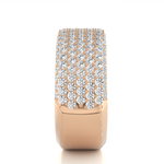 Load image into Gallery viewer, 2 Carat Moissanite Micro Pave Wedding Band In Rose Gold
