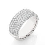Load image into Gallery viewer, 2 Carat Moissanite Micro Pave Wedding Band In White Gold
