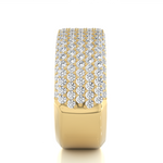 Load image into Gallery viewer, 2 Carat Moissanite Micro Pave Wedding Band In Yellow Gold
