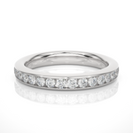 Load image into Gallery viewer, 1 Carat Round Shape Moissanite Wedding Band In Yellow Gold For Women
