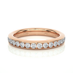 Load image into Gallery viewer, 1 Carat Round Shape Moissanite Wedding Band In Rose Gold For Women

