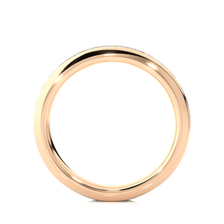 Moissanite Round Shape Womens's Engagement Ring rose gold