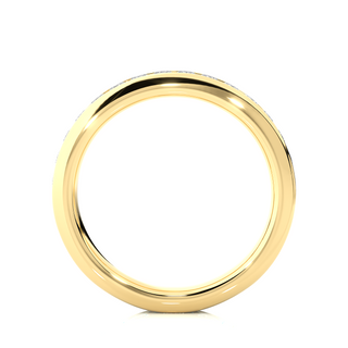Moissanite Round Shape Womens's Engagement Ring yellow gold