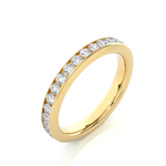 Load image into Gallery viewer, Moissanite Round Shape Womens's Engagement Ring yellow gold
