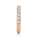 Load image into Gallery viewer, 1 Ct Moissanite V-Split Half Eternity Band In Rose Gold
