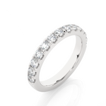 Load image into Gallery viewer, 1 Ct Moissanite V-Split Half Eternity Band In White Gold
