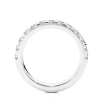 Load image into Gallery viewer, 1 Ct Moissanite V-Split Half Eternity Band In White Gold

