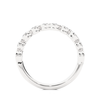 1 Ct Moissanite Wedding Band For Women in Silver