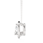 Load image into Gallery viewer, Pear Shaped Halo Moissnaite Pendant silver
