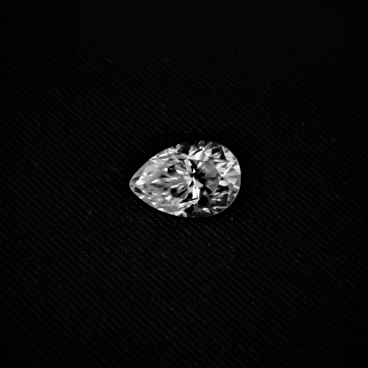 Pear shaped moissanite stone