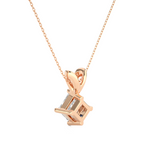 Load image into Gallery viewer, 0.5 Carat Princess Cut Solitaire Moissanite Pendant in Rose Gold
