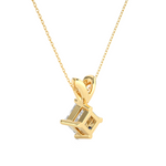 Load image into Gallery viewer, 0.5 Carat Princess Shaped Moissanite Solitaire Pendant in Yellow Gold
