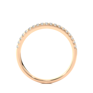 1.40 mm V-split Moissnaite Ring rose gold