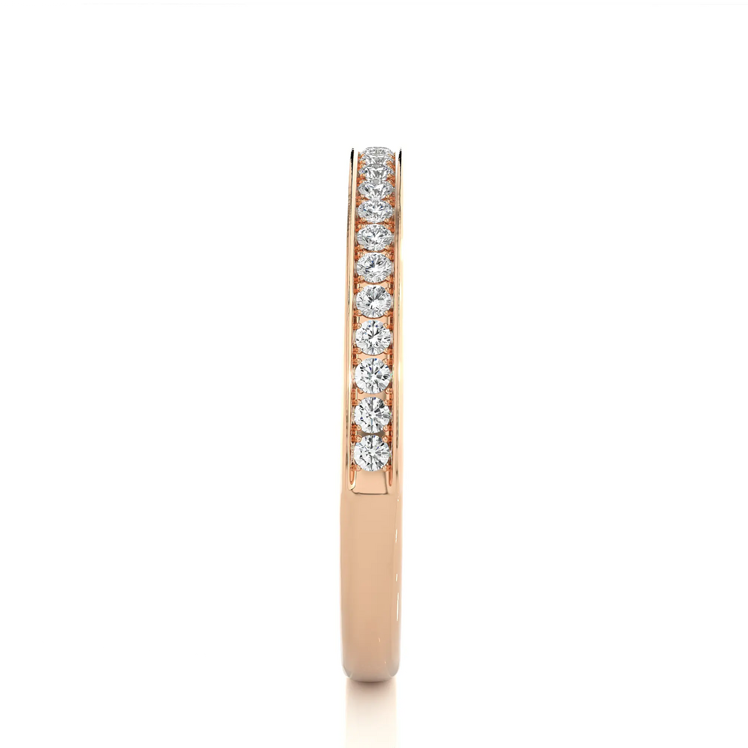 1.30 mm Moissanite Channel Setting Ring rose gold