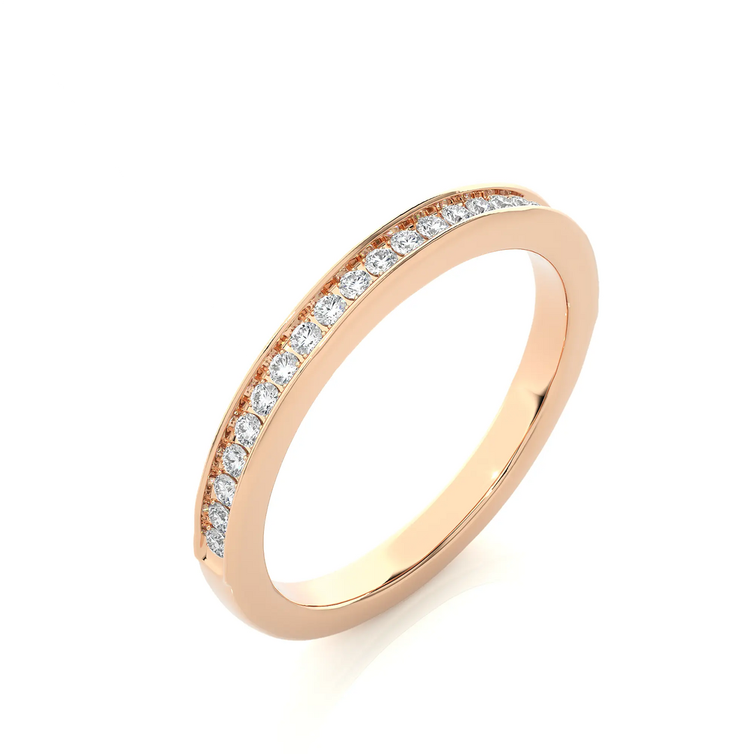 1.30 mm Moissanite Channel Setting Ring rose gold