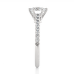 Load image into Gallery viewer, Round Cut Stone with Six Prong Moissanite Ring white gold
