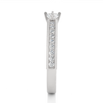 Load image into Gallery viewer, Round Cut with Beads Accent Moissanite Ring white gold
