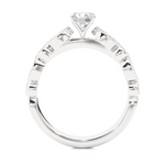 Load image into Gallery viewer, 2 Carat Round Moissanite Beads Setting Wedding Ring In White Gold
