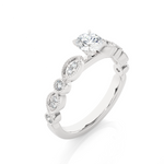 Load image into Gallery viewer, 3.00 Mm Pave Set Round Moissanite Wedding Band In Silver
