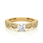 Load image into Gallery viewer, 2 Carat Round Moissanite Beads Setting Wedding Ring In White Gold
