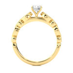 Load image into Gallery viewer, 2 Carat Round Moissanite Beads Setting Wedding Ring In Yellow Gold
