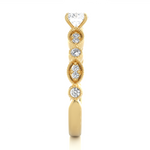 Load image into Gallery viewer, 2 Carat Round Moissanite Beads Setting Wedding Ring In Yellow Gold
