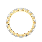 Load image into Gallery viewer, Round Shape Bar Setting Moissanite Ring yellow gold
