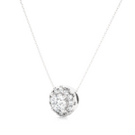 Load image into Gallery viewer, Round Shape Slim Scallop Pendat white gold
